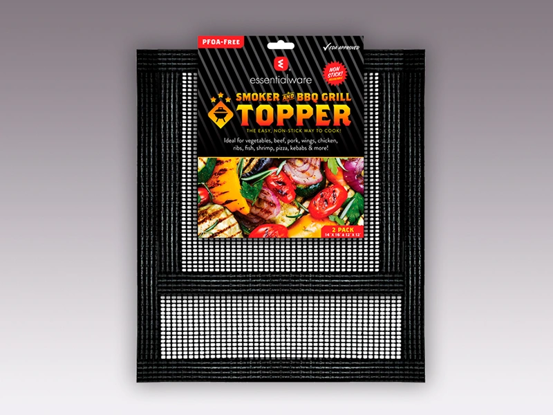 PTFE Non-stick BBQ Grill and Smoker Mesh Toppers | 14