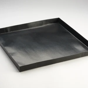 Essentialware's PTFE non-stick 14.5" x 13.5" x 1" solid oven baskets are made from FDA-approved Teflon material, easy to clean & are food safe.